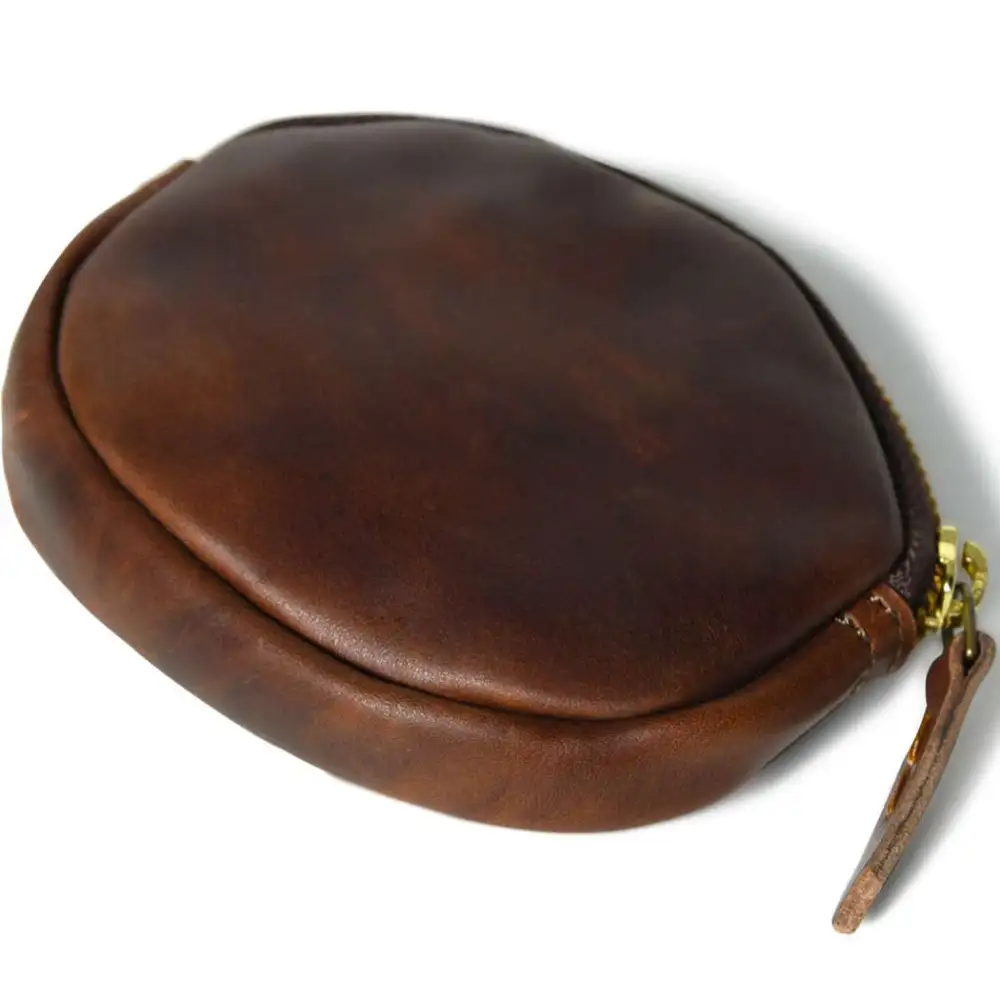 Zippered Leather Coin Purse
