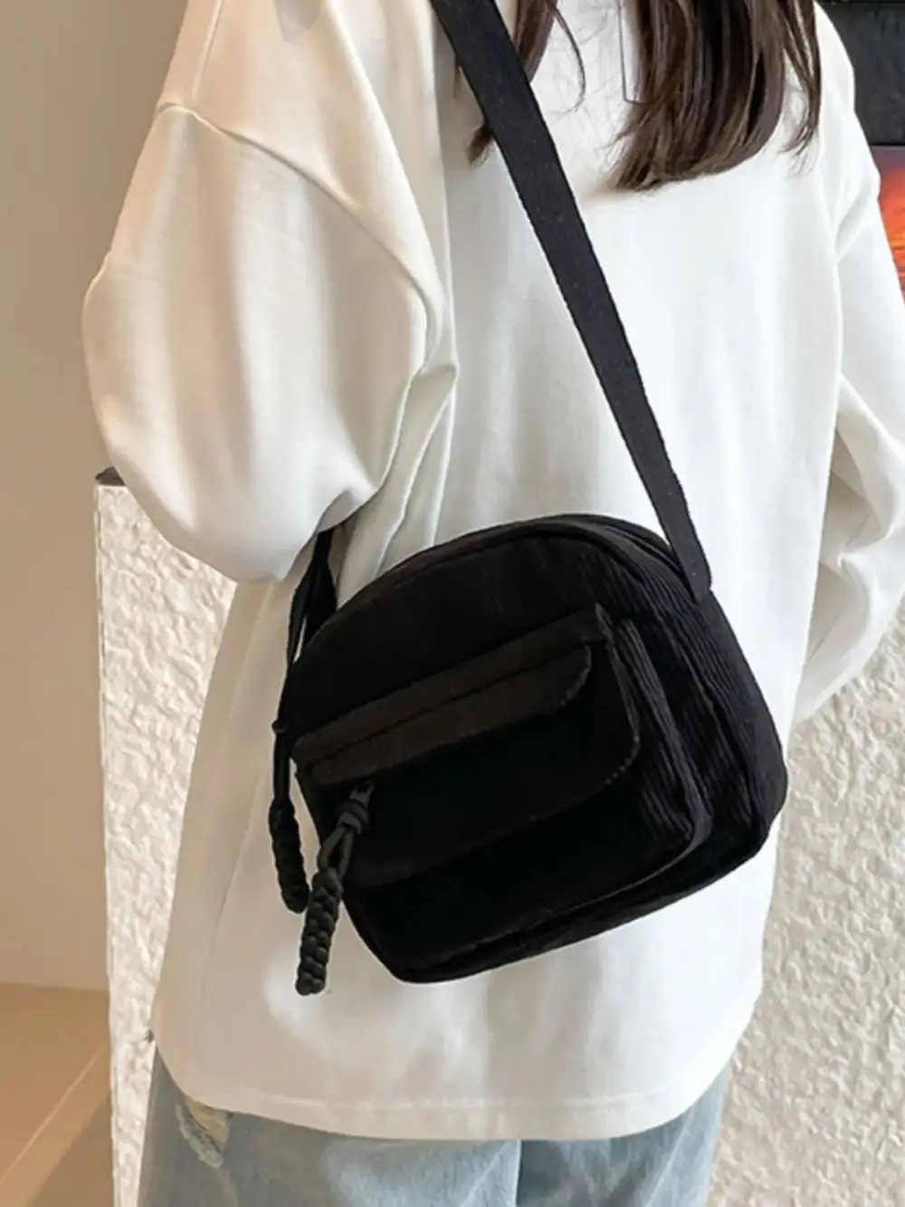 Corduroy Crossbody Bag