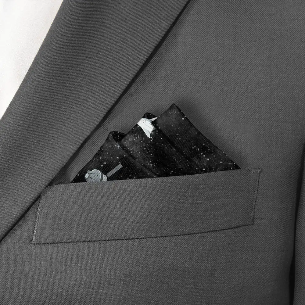Versatile Sharp Space Motif Pocket Square