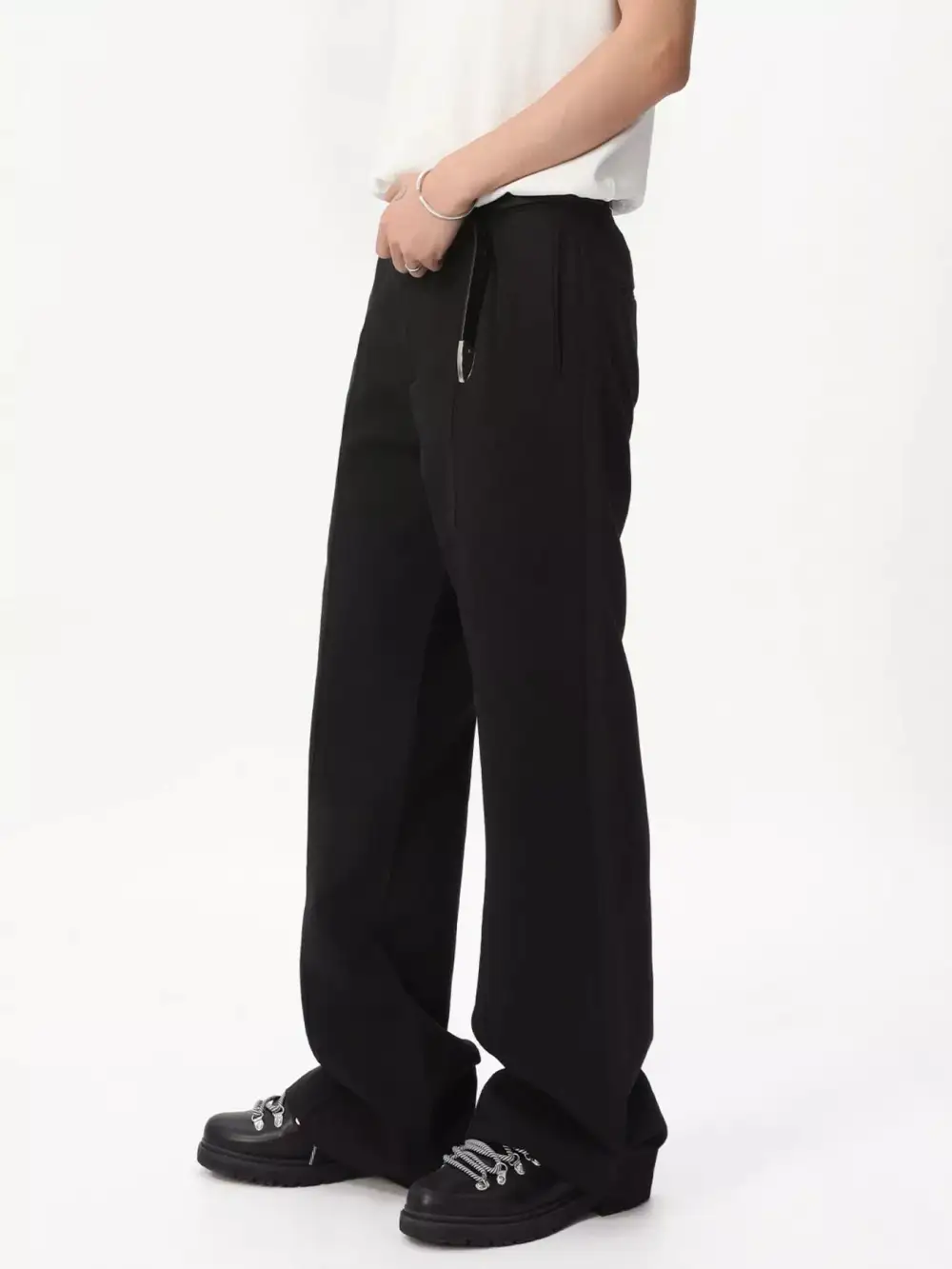 Refined Men's Wide Leg Casual Pants