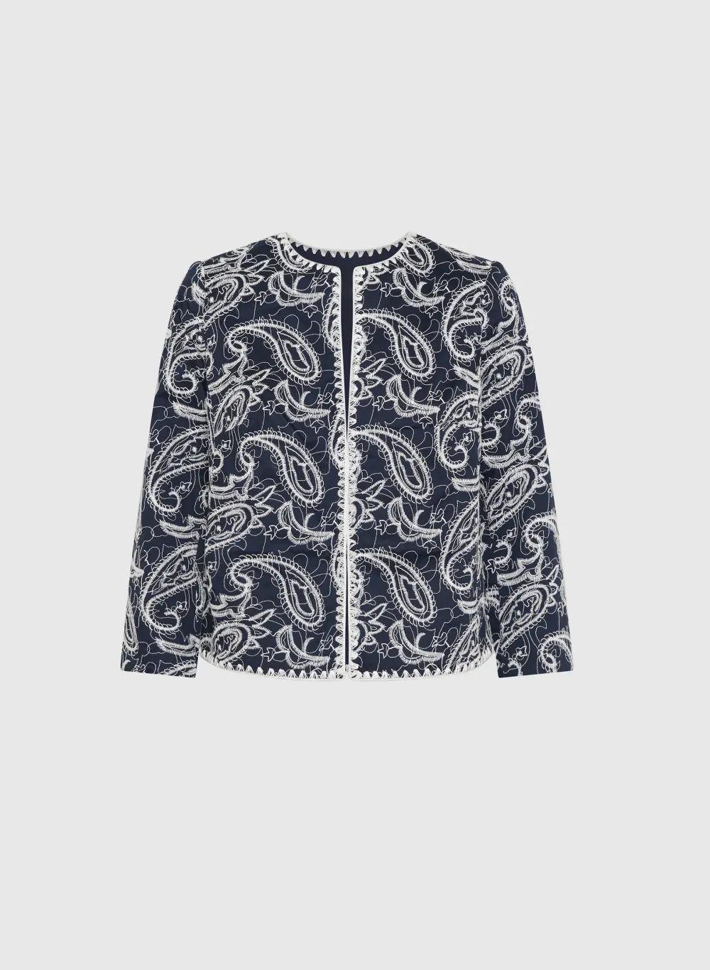 Chiffon-Blended Cotton Jacket