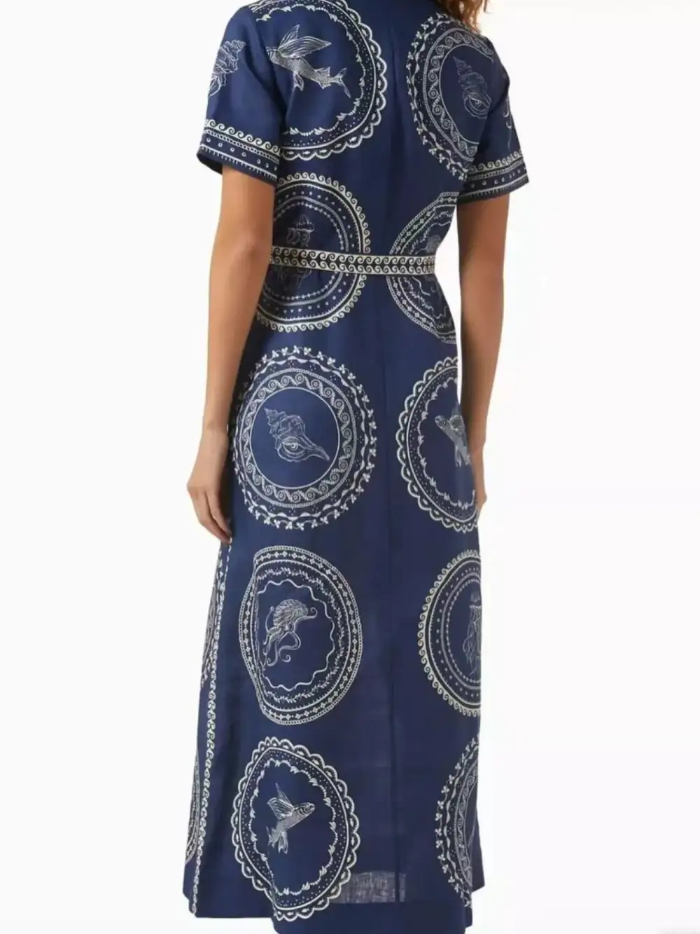 Belted Printed Maxi Dress