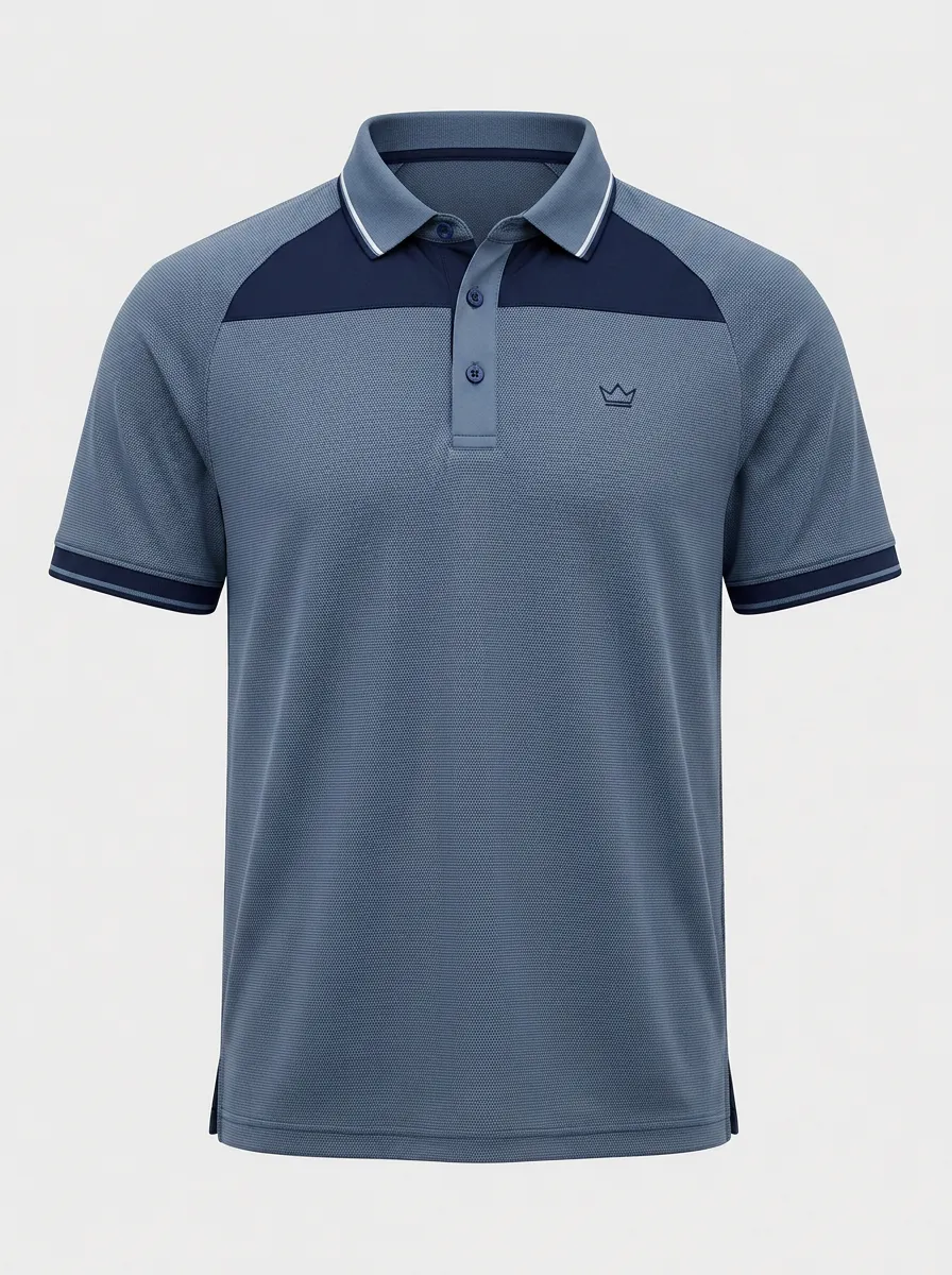 Men's Golf Sportswear Crown Logo Embroidered Polo Shirt