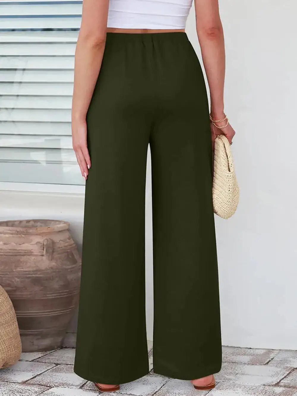 Clean High Waist Wide Leg Pants