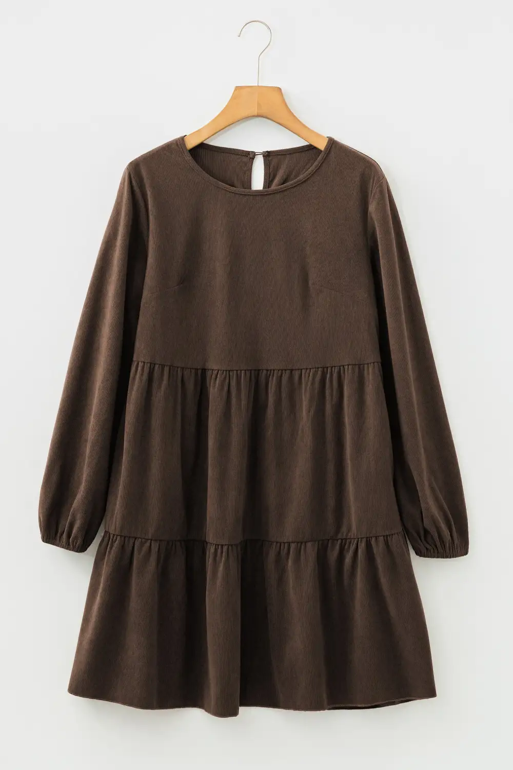 Wearable Cut Tiered Lantern Sleeve Mini Dress