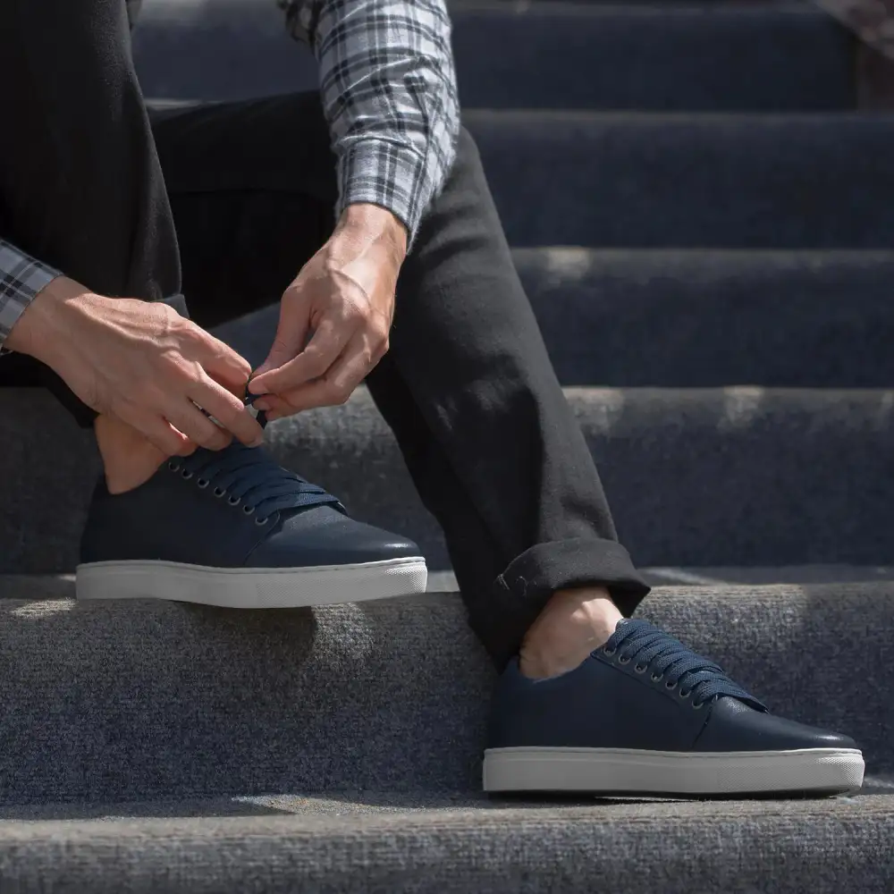 Refined Leather Low Top Sneakers