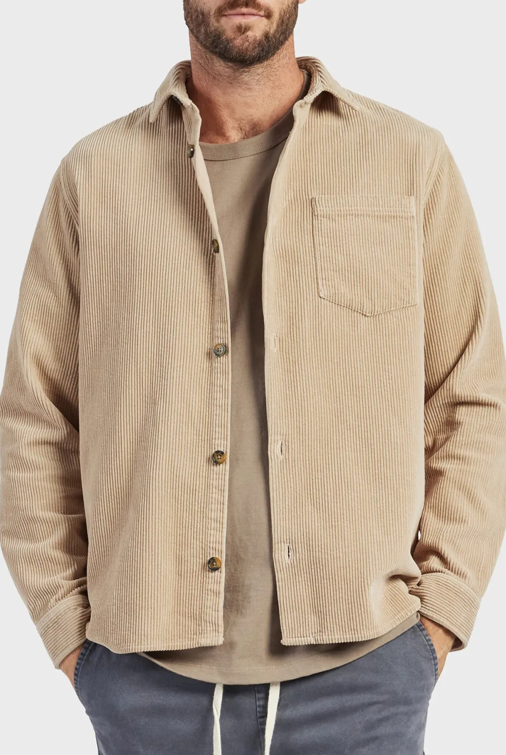 Lebowski Cord Overshirt-Navy