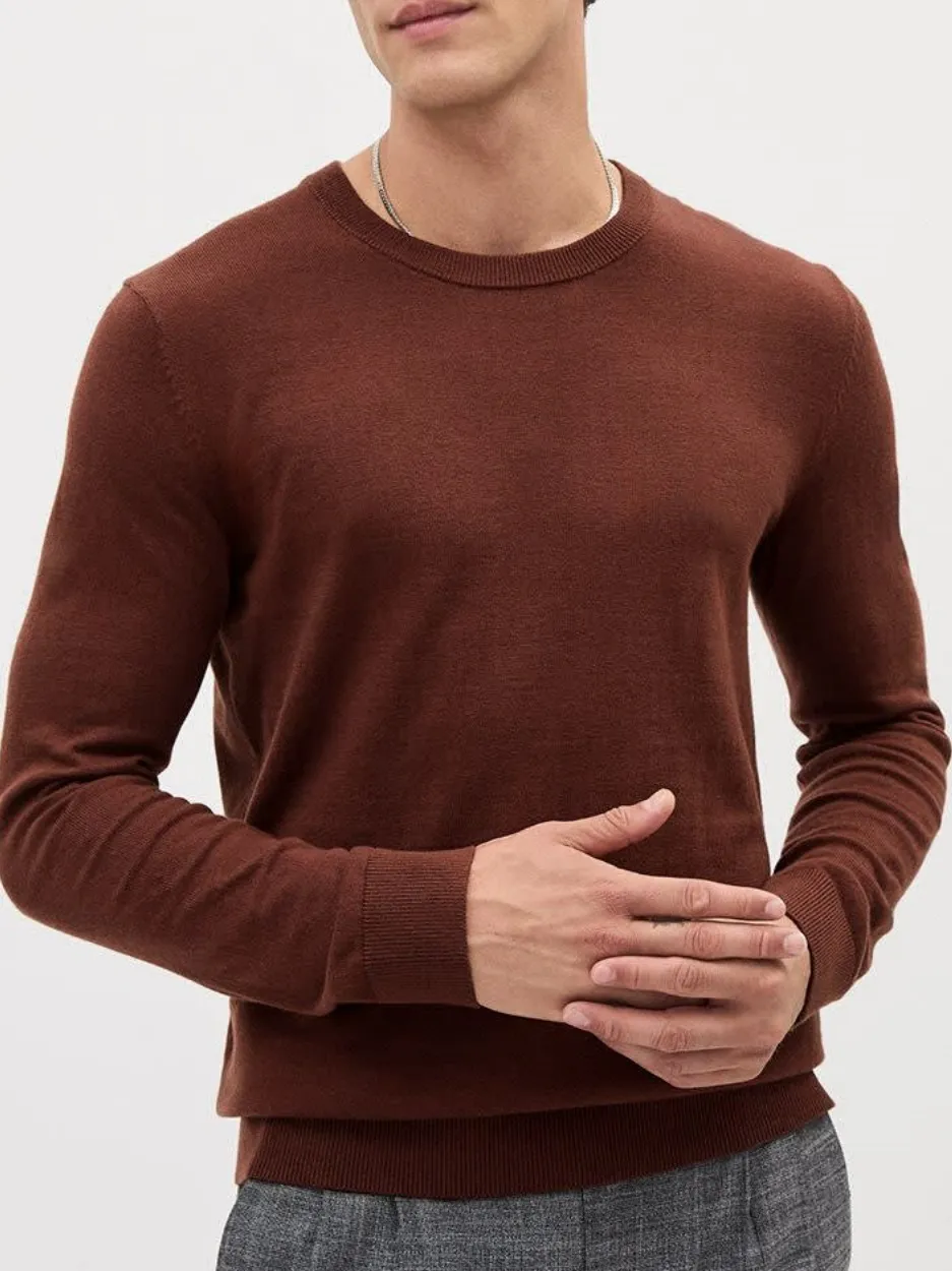 Cinnabar Long-Sleeve Crew-Neck Sweater