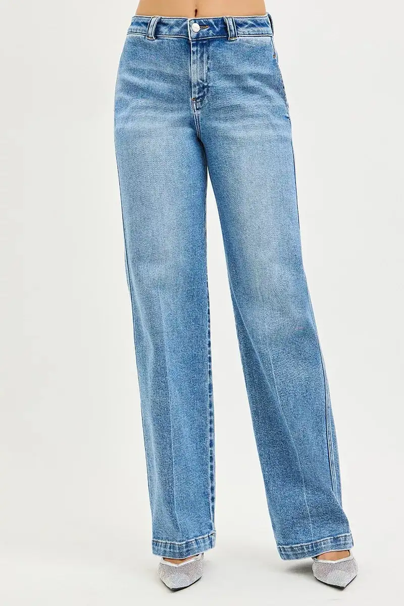 Balanced Straight Leg Denim Jeans