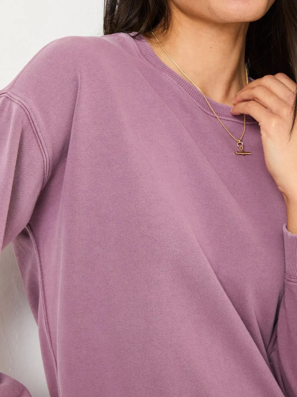 Georgia Dusky Purple Crew Sweatshirt