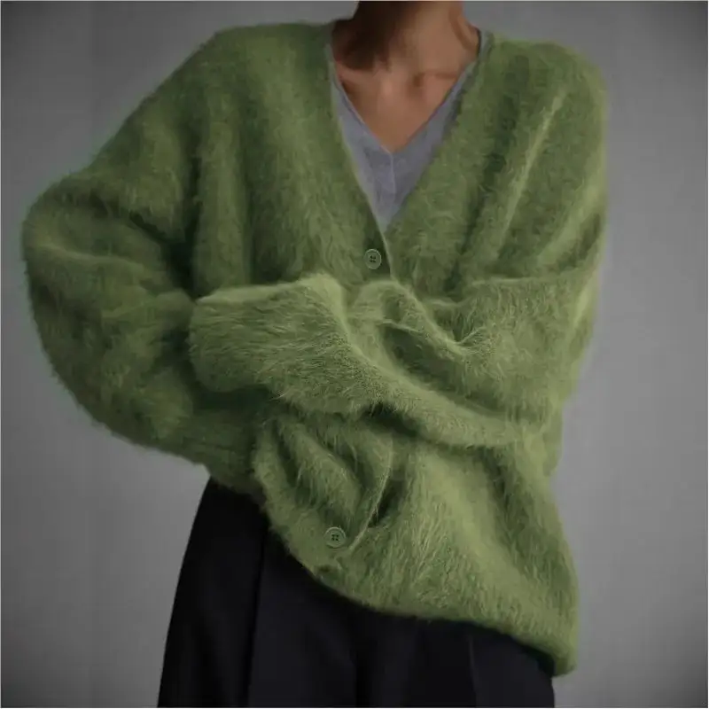 Oversized Fuzzy Mohair Cardigan