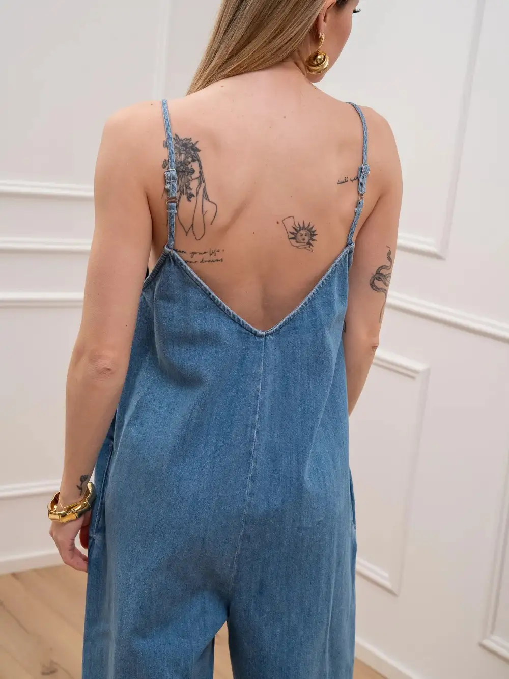 Sundial V Neck Strappy Jumpsuit