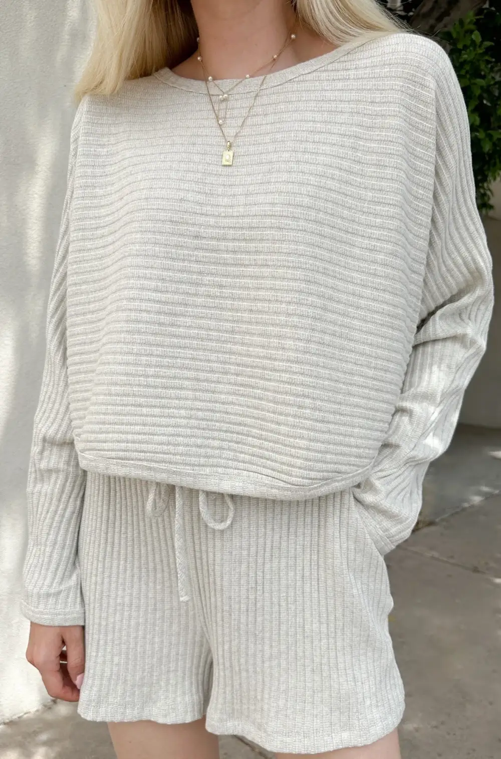 Structured Ribbed Knit Pullover