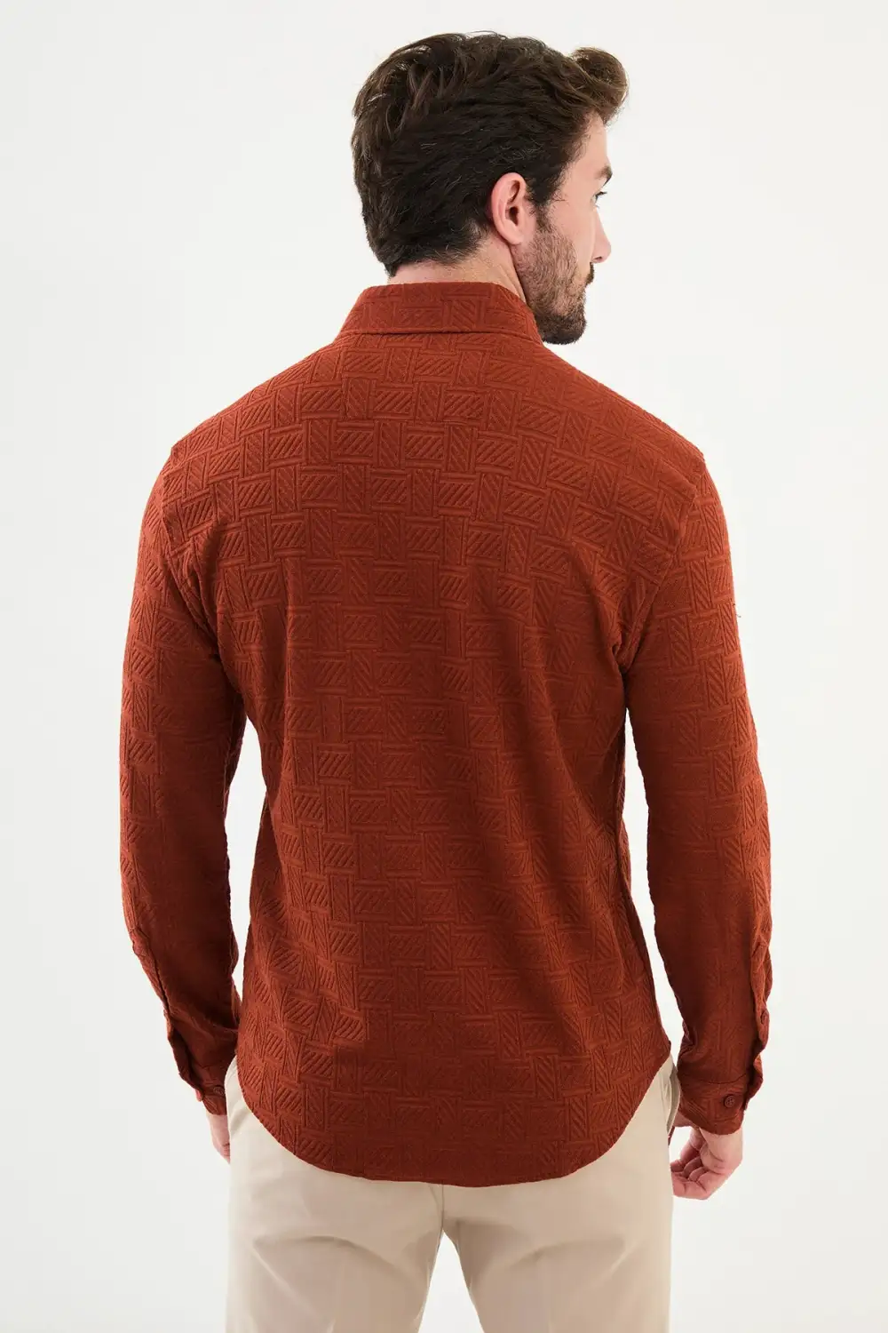 Modern Hidden Button Slim Cotton Shirt