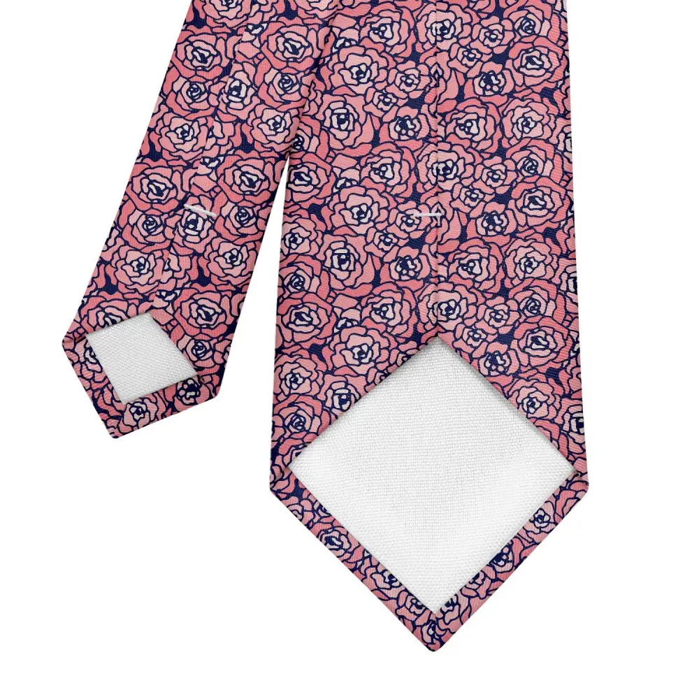 Carnation Floral Pattern Necktie