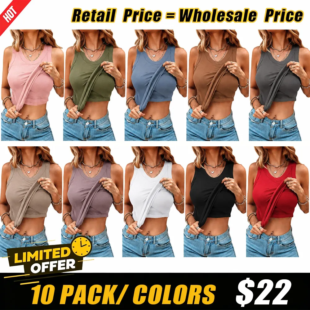 Built-in Bra Tank Top Ribbed Backless Women's Outdoor Top