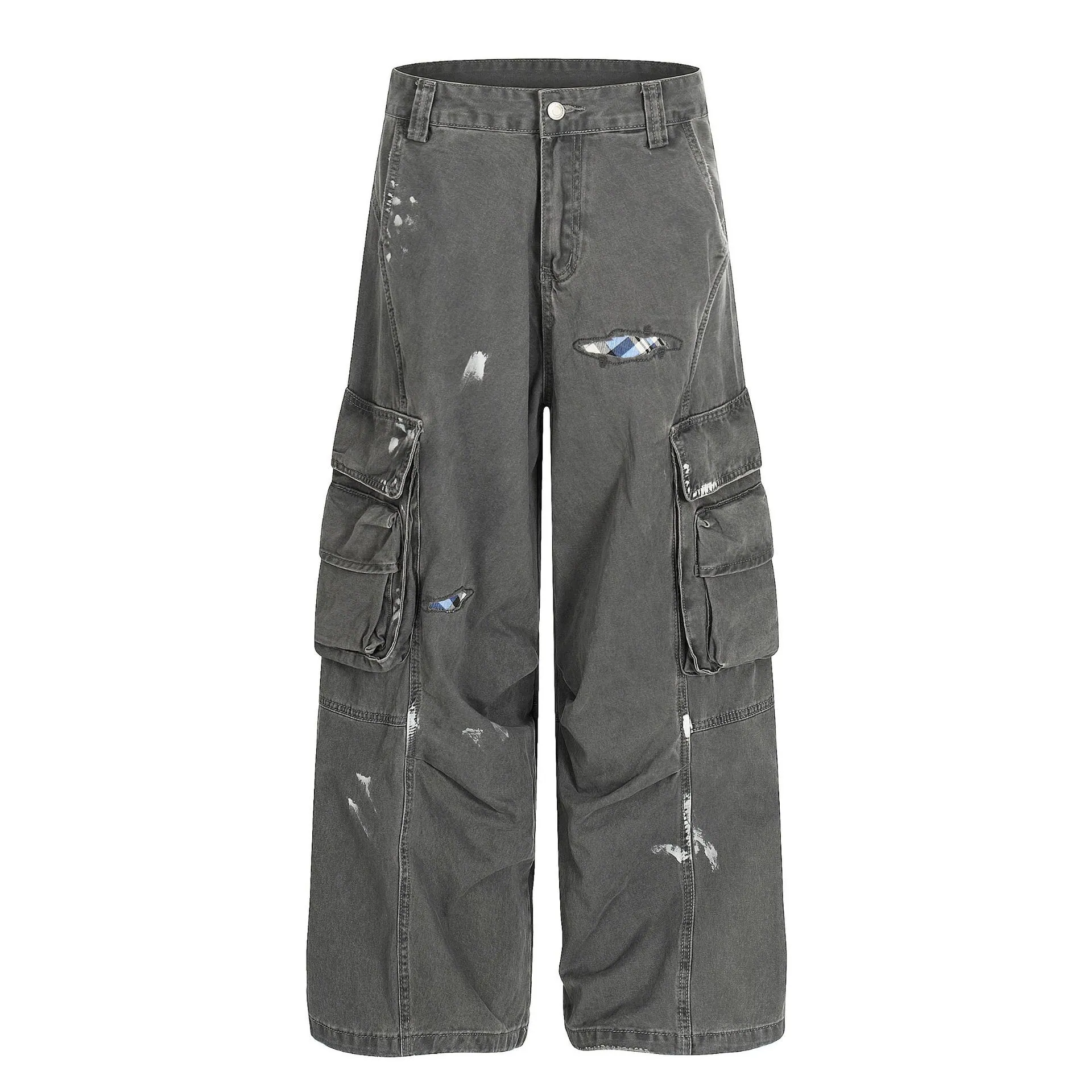 Distressed Loose Cargo Pants