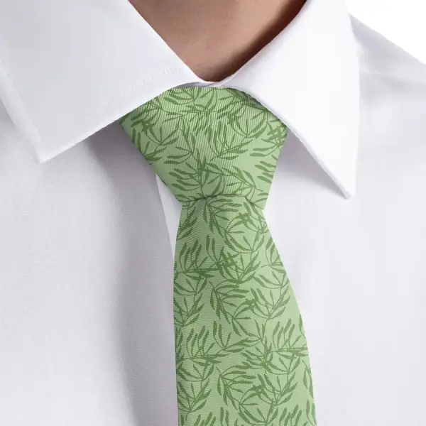 Botanical Leaf Pattern Necktie