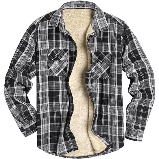 Men’s Sherpa Lined Flannel Shirt Jacket – Warm. Rugged. Ready for Anything.
