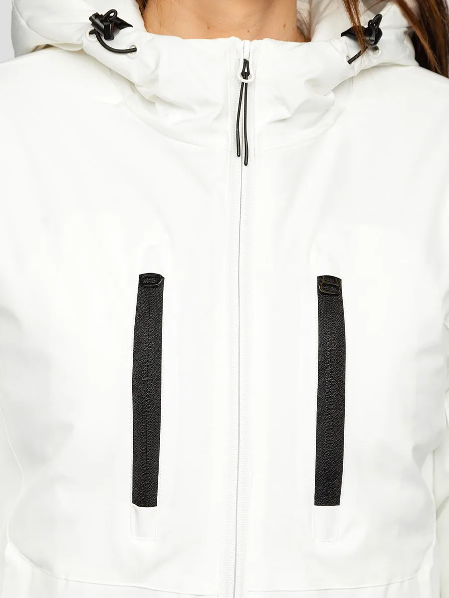 White women's winter ski jacket