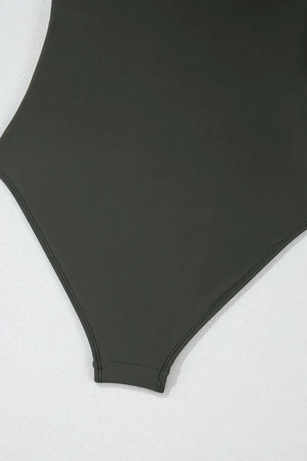 Blocked Pattern Padded Square Neck One Swimsuit