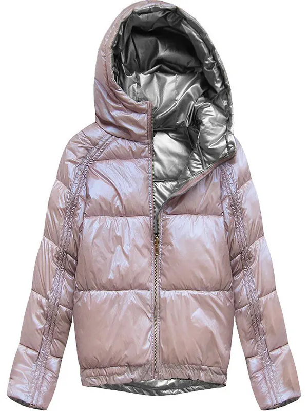 Ladies reversible winter jacket pink