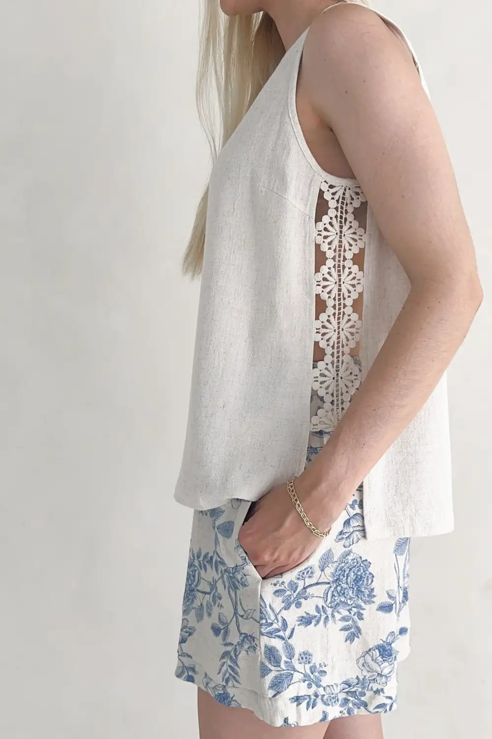 Linen Blend Relaxed Tank Top
