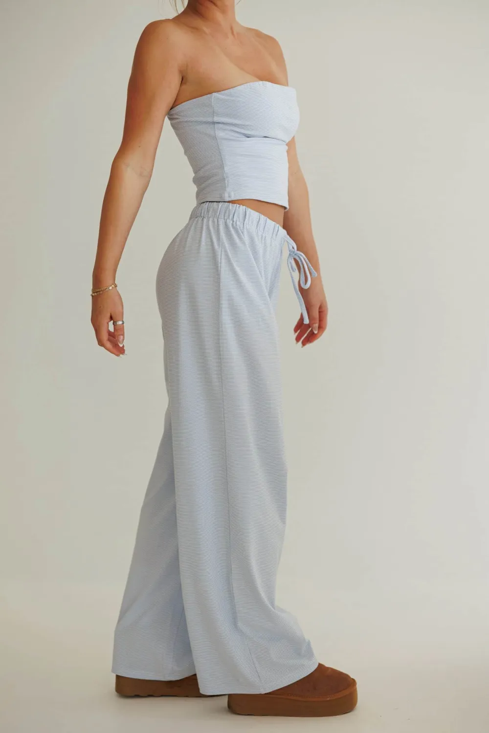 Low-Rise Lounge Striped Pants