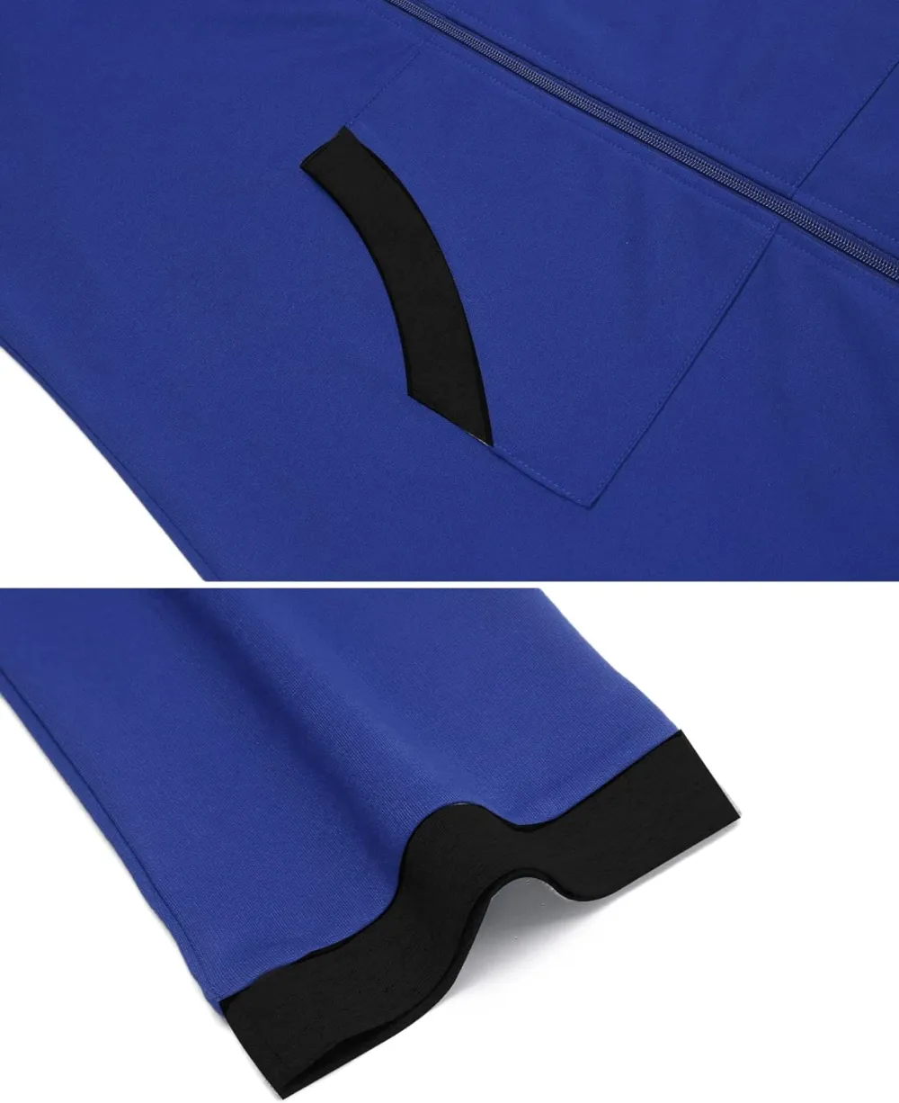 50% OFF Women Zipper Robe 3/4 Sleeves Loungewear Dress Full Length Sleepwear Pockets Housecoat Nightgown Long Bathrobe