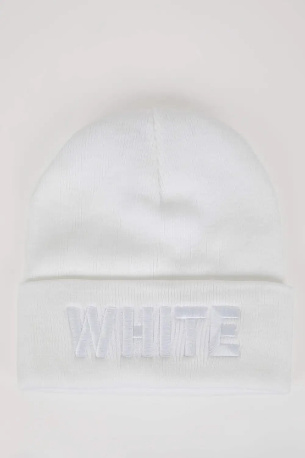 Slogan Embroidered Knitted Cap