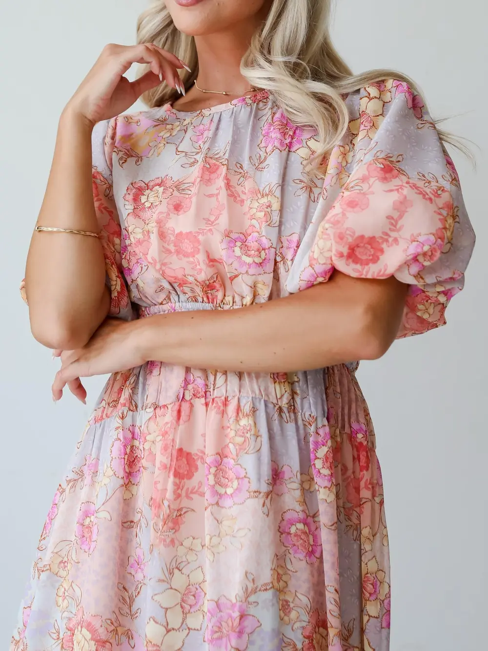 Light Blue Midi Dress