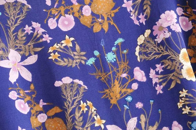 Floral Print Bat Sleeve Kimono Dress