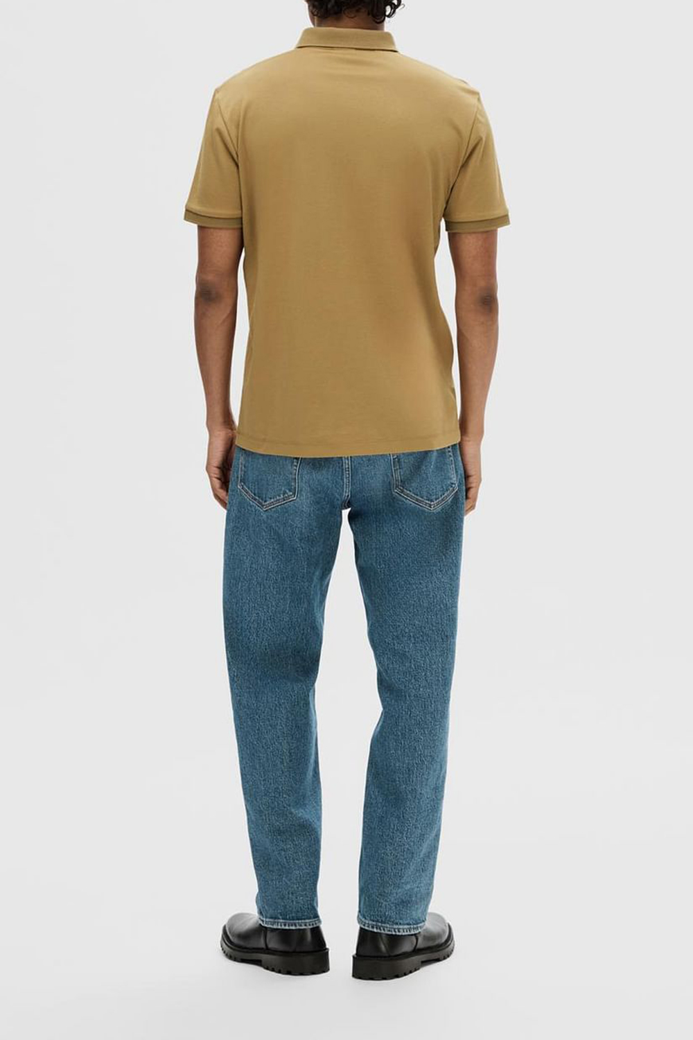 Brown Zip-Up Polo T-shirt