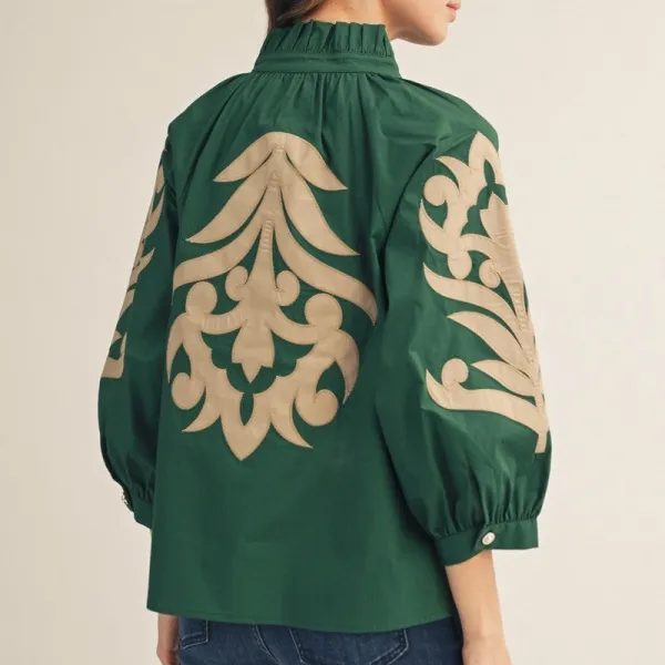 Relaxed Baroque Applique Top