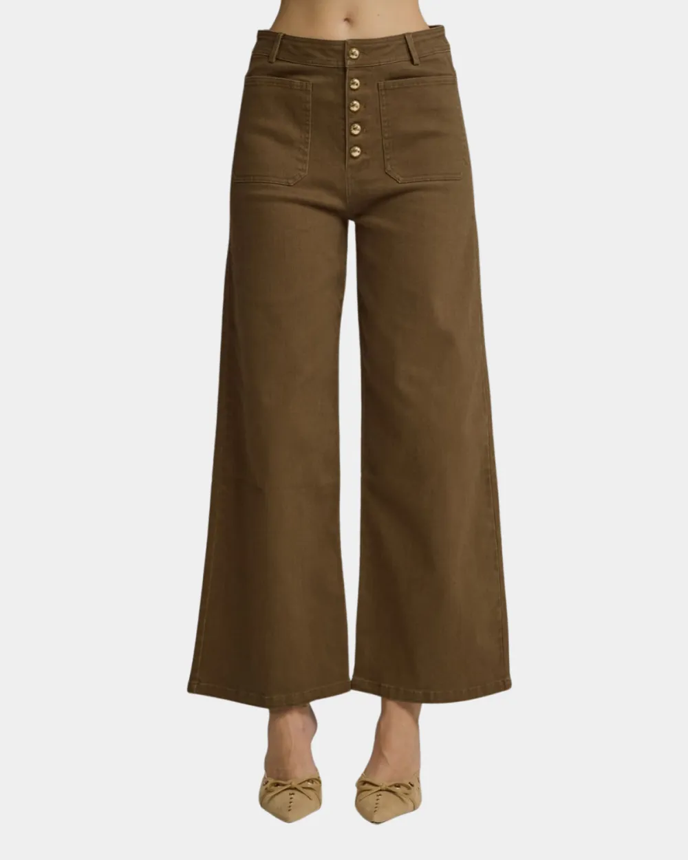 Button-Fly Front Pants