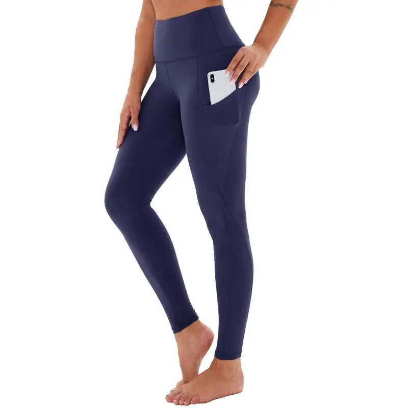 Women's High Waisted Tummy Control Leggings With Pockets – Non See-Through Stretchy Yoga Pants For Workout