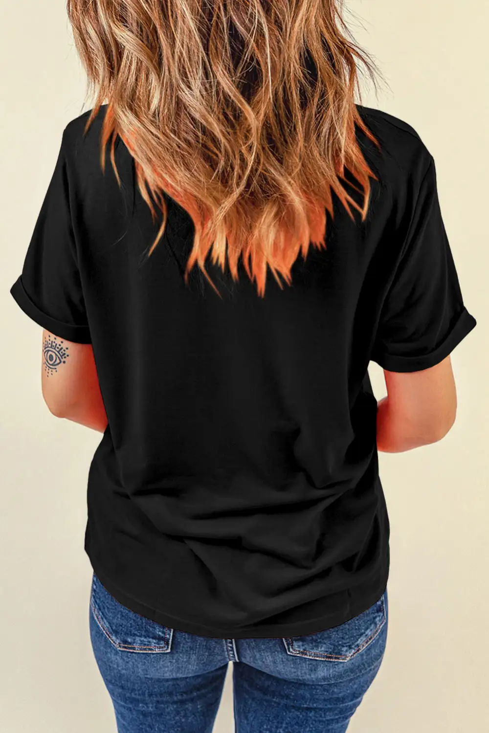 Black Western Cow Print Round