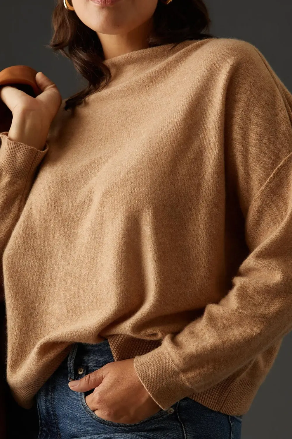 The Alani Cashmere Mock Neck Sweater