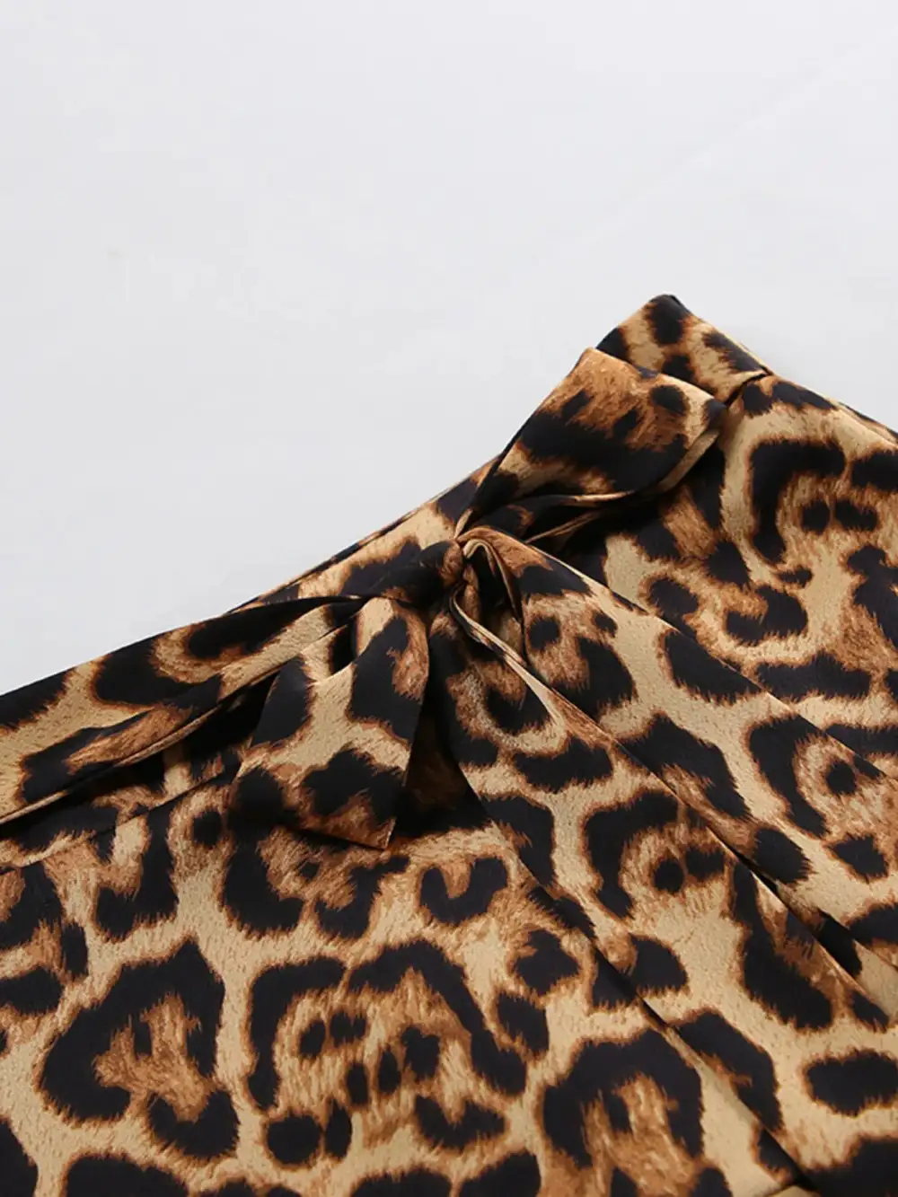 Natural Printed Leopard Skirt