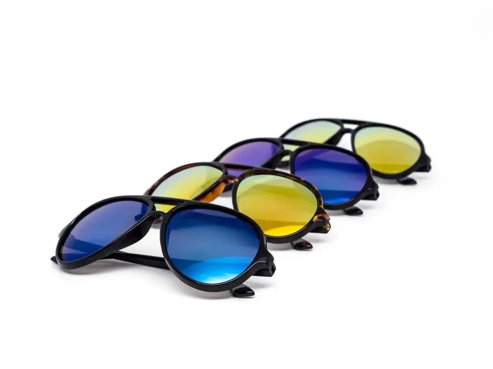 12-Pack Kids Retro Aviator Color Mirror Sunglasses
