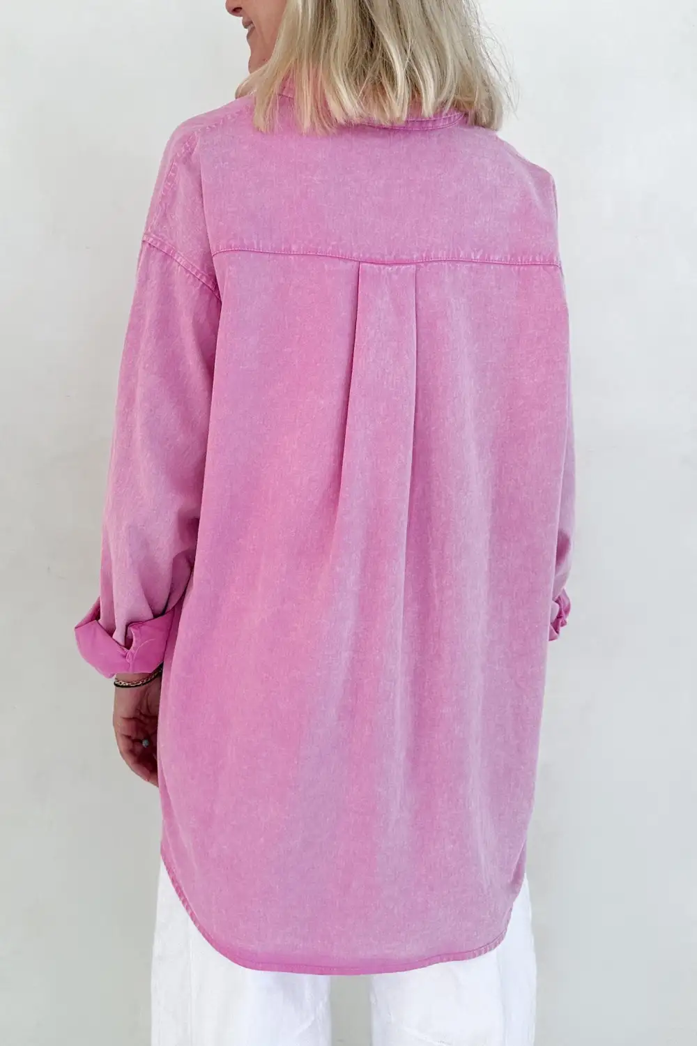 Smooth Fit Denim Oversized Shirt