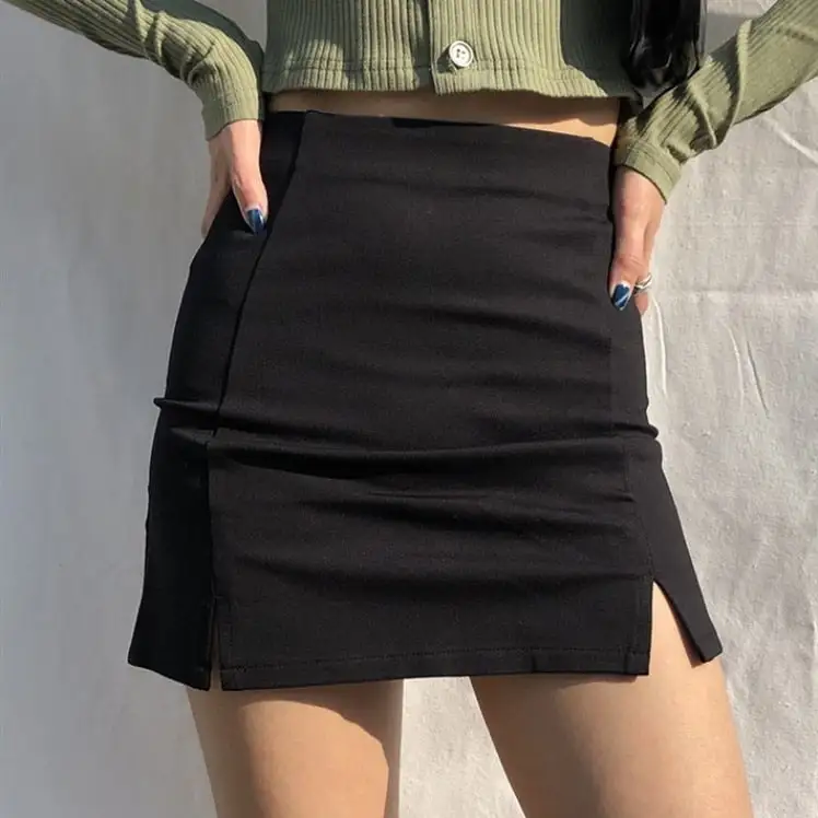 A-Line Bodycon High-Waist Skirt