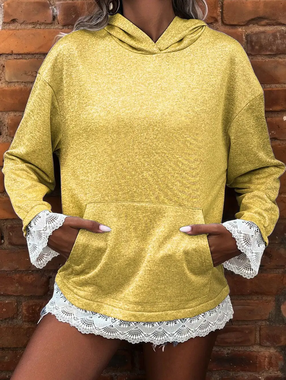 Hooded Long-Sleeved Pullover Sweatshirt