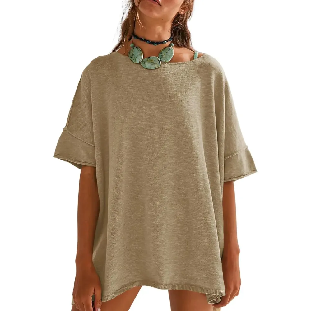 Women’s Oversized Short Sleeve Tunic Tee