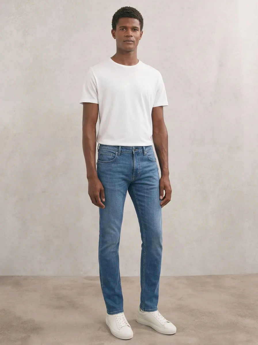 Men's Classic Comfort Casual Wear Stretch Denim Jeans