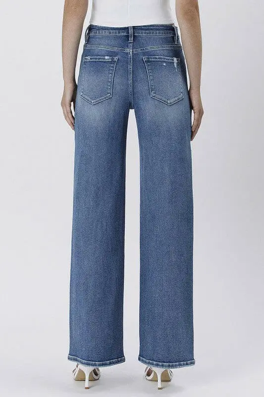 Structured Structured Essential Wide Leg Jeans