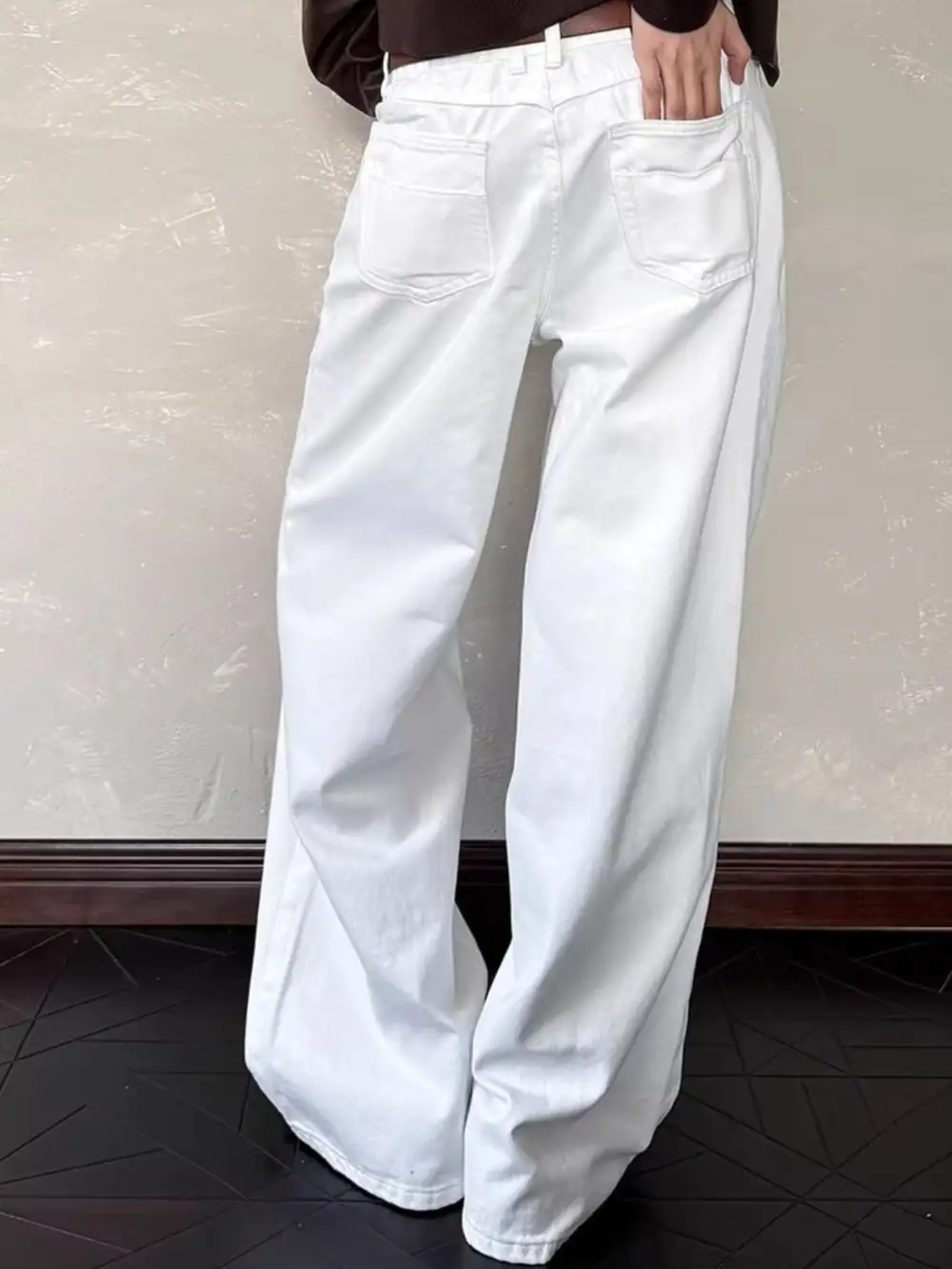 Relaxed Men's Full Size Wide Leg Jeans Plus Size