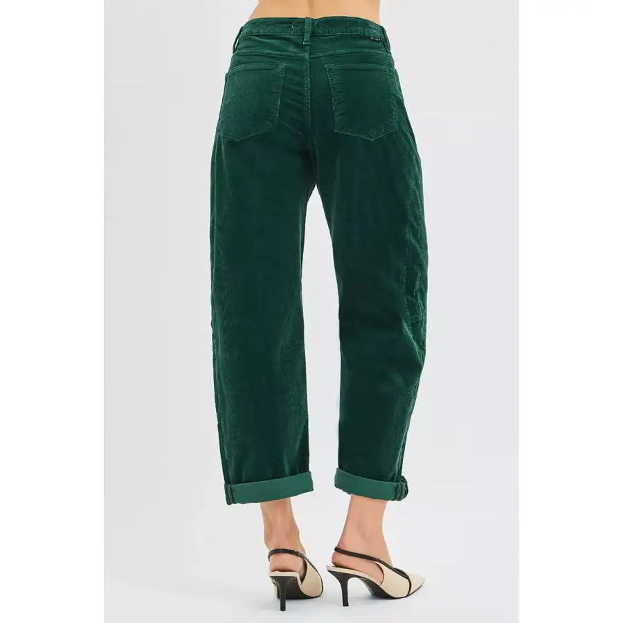 Classic Risen High Rise Crop Barrel Cordurory Pants