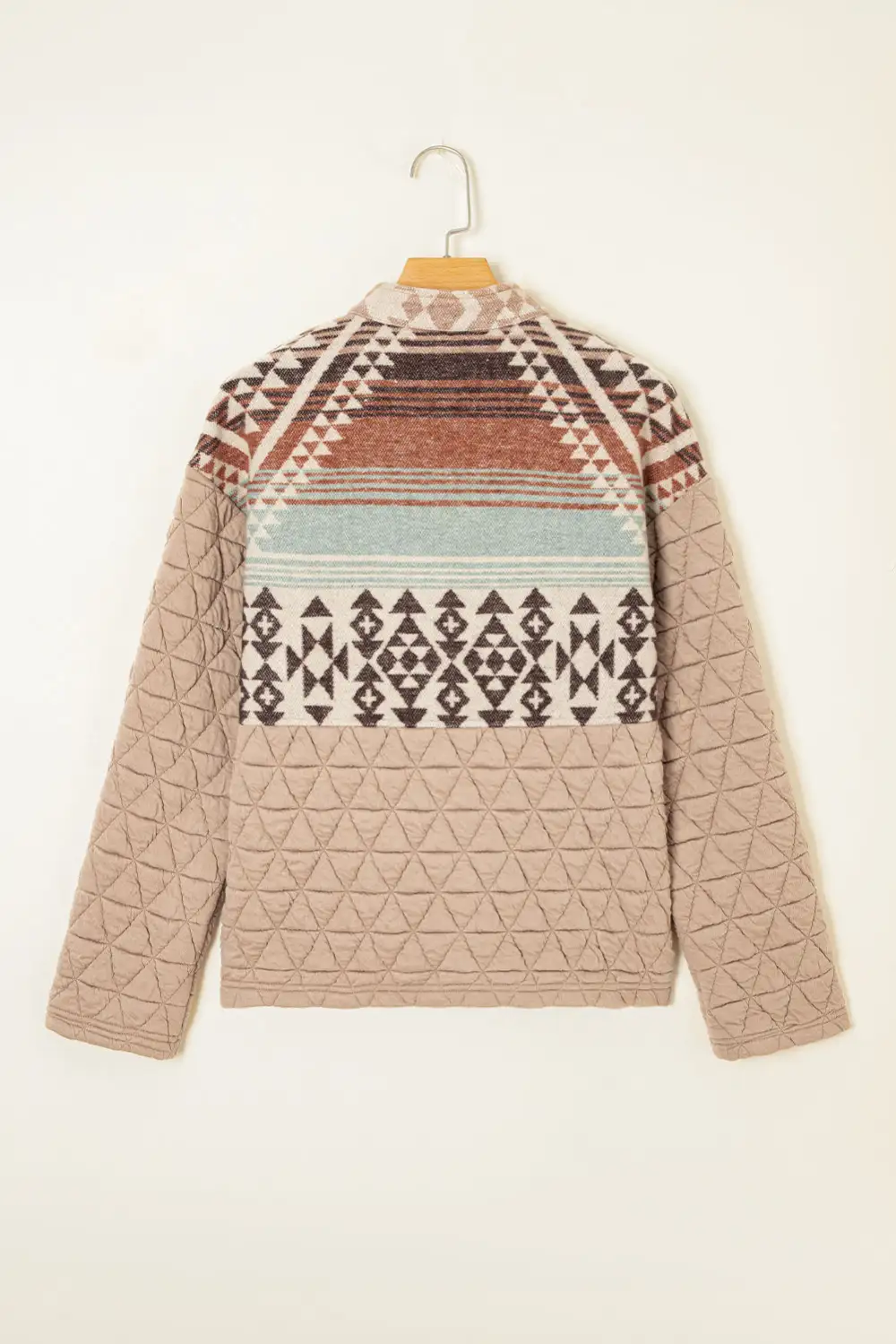 Geometric Pattern Quilted Jacket