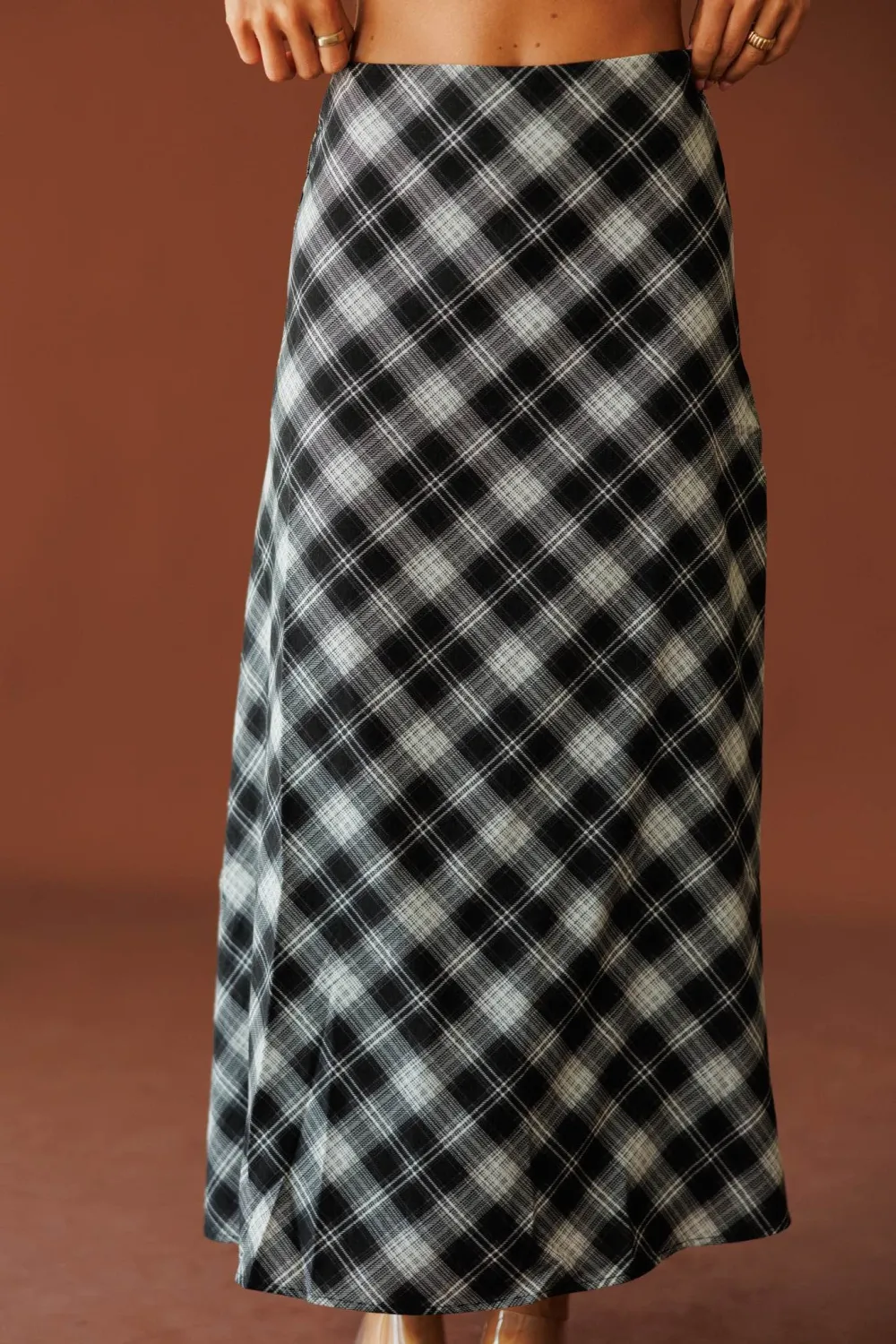 Plaid Midi Skirt